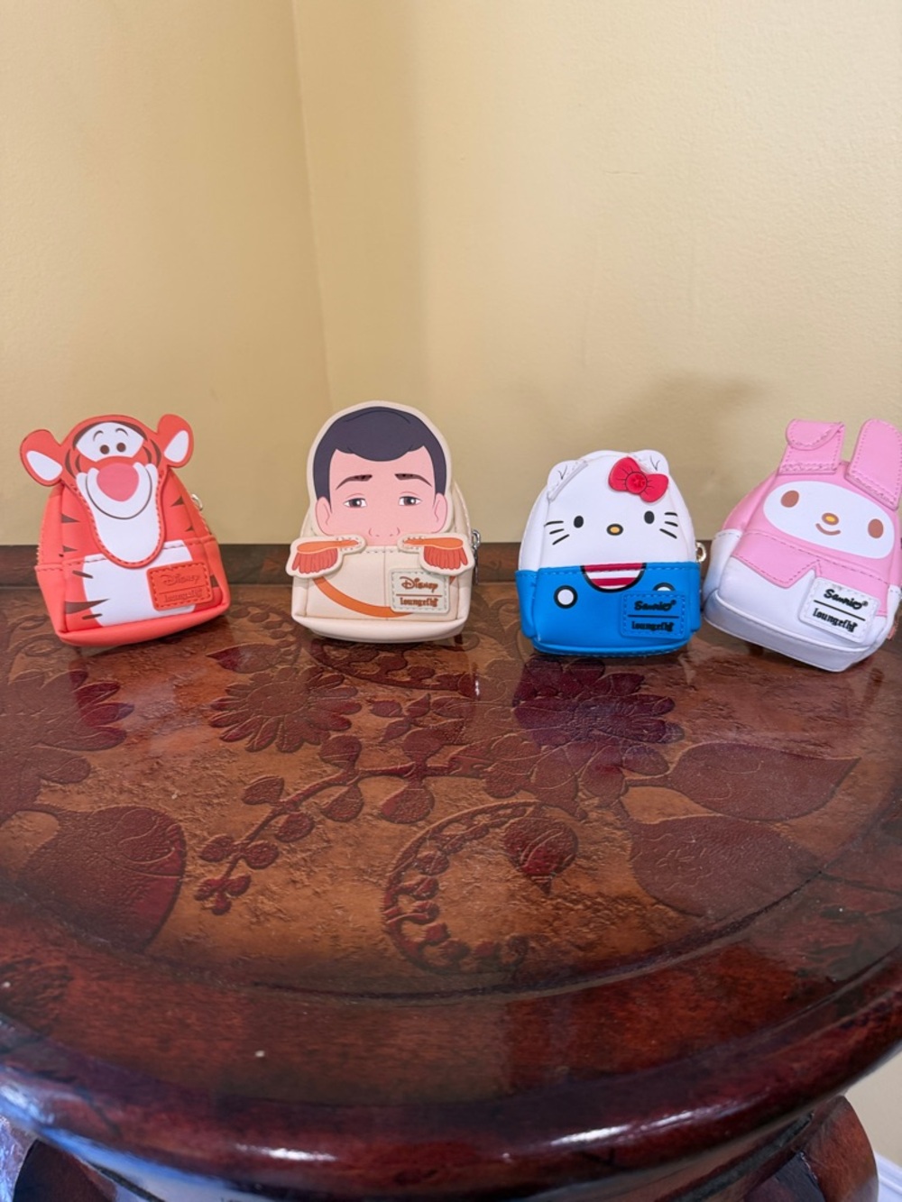 4 Mini Backpack Keychain Charms